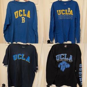 UCLA Bruins 2XL Men’s Long Sleeve Short Sleeve Tshirt Lot Of 4 Champion Jansport
